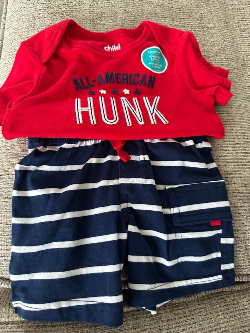 Child Brand Red "All-American Hunk" Kids Matching Set